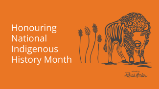 Graphic with caption Honouring National Indigenous History Month